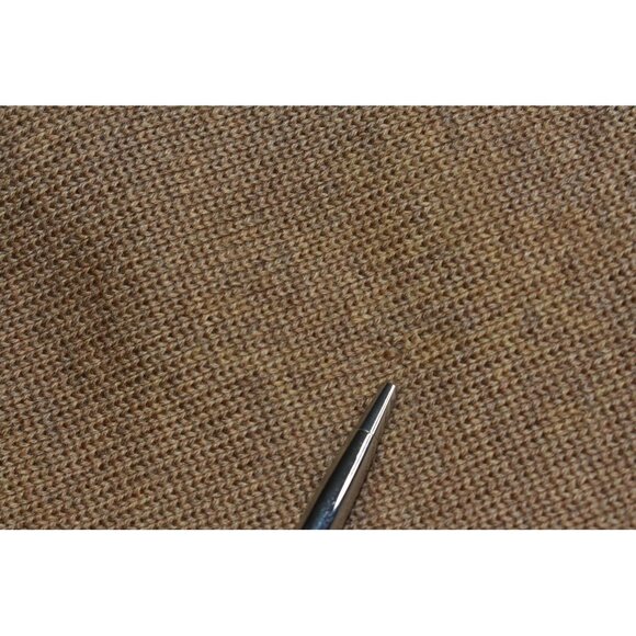 Pendleton Women 3X Brown Leather & Merino Wool Sweater Jacket Full Zip VTG Flaws - Picture 8 of 13